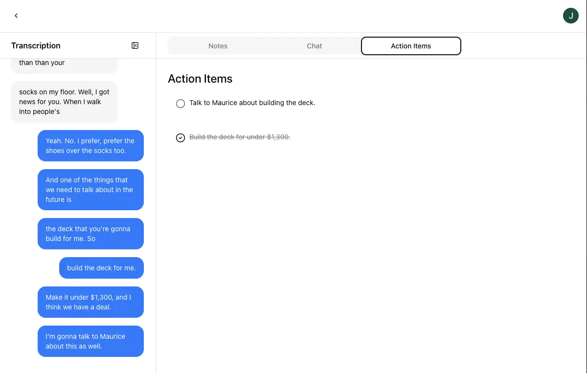Action Items